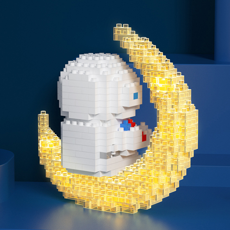 Mekensham partículas pequeñas ensamblar bloques de construcción adultos juguetes difíciles astronauta al por mayor y al por menor de una sola pieza de entrega