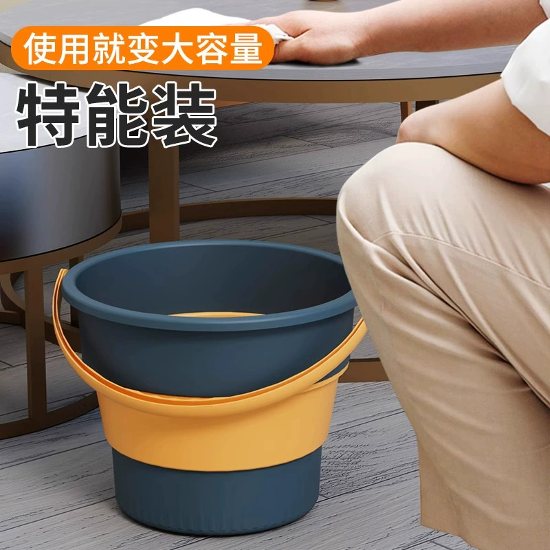 Handheld small plastic bucket for home use for elementary school students, increased thickness