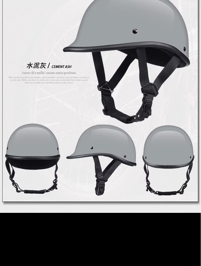 Cross-border 3C American retro motorcycle half helmet for men, electric motorcycle helmet, summer sun protection safety helmet for women