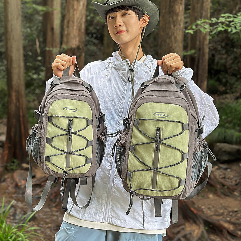 轻便男士双肩包ins韩版户外登山旅游骑行背包通勤大容量书包女|undefined