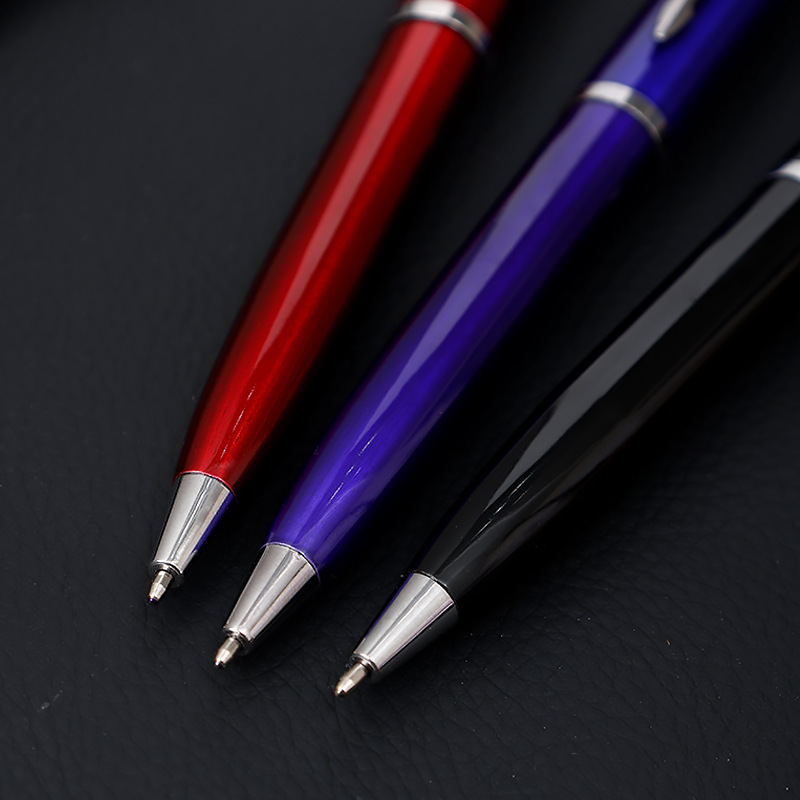 Papelería de negocios de alta calidad, bolígrafo rotativo, bolígrafo corporativo de oficina personalizado, logotipo, publicidad de metal al por mayor