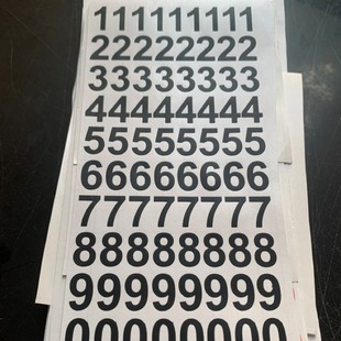 Factory Hot Selling Creative Digital Adhesive Instant Waterproof Label Sticker Children's Number Grouped Flat Sticker
