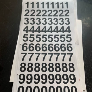 厂家热销创意数字不干胶即时贴防水标记贴儿童编号分组平面贴纸