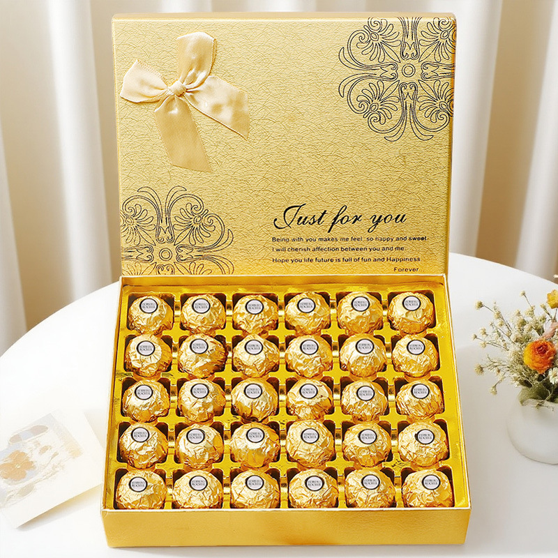 Genuine Ferrero Golden Romantic Gift Box [30 pieces.] Gift Bag