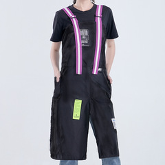 Korean Fashion Nylon Apron Split Sleeveless Covering New Style Internet Famous Brand Coffee Shop Hairdresser Work Apron 