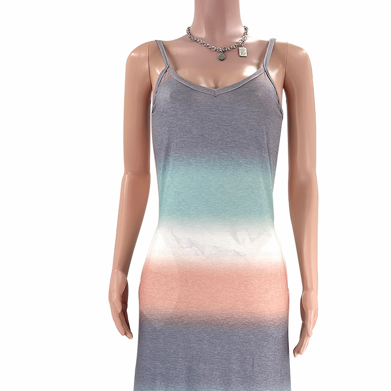 Summer Sexy Dreamy Color Printed Women Casual Strap Dress 11 Summer Sexy Dreamy Color Printed Women Casual Strap Dress