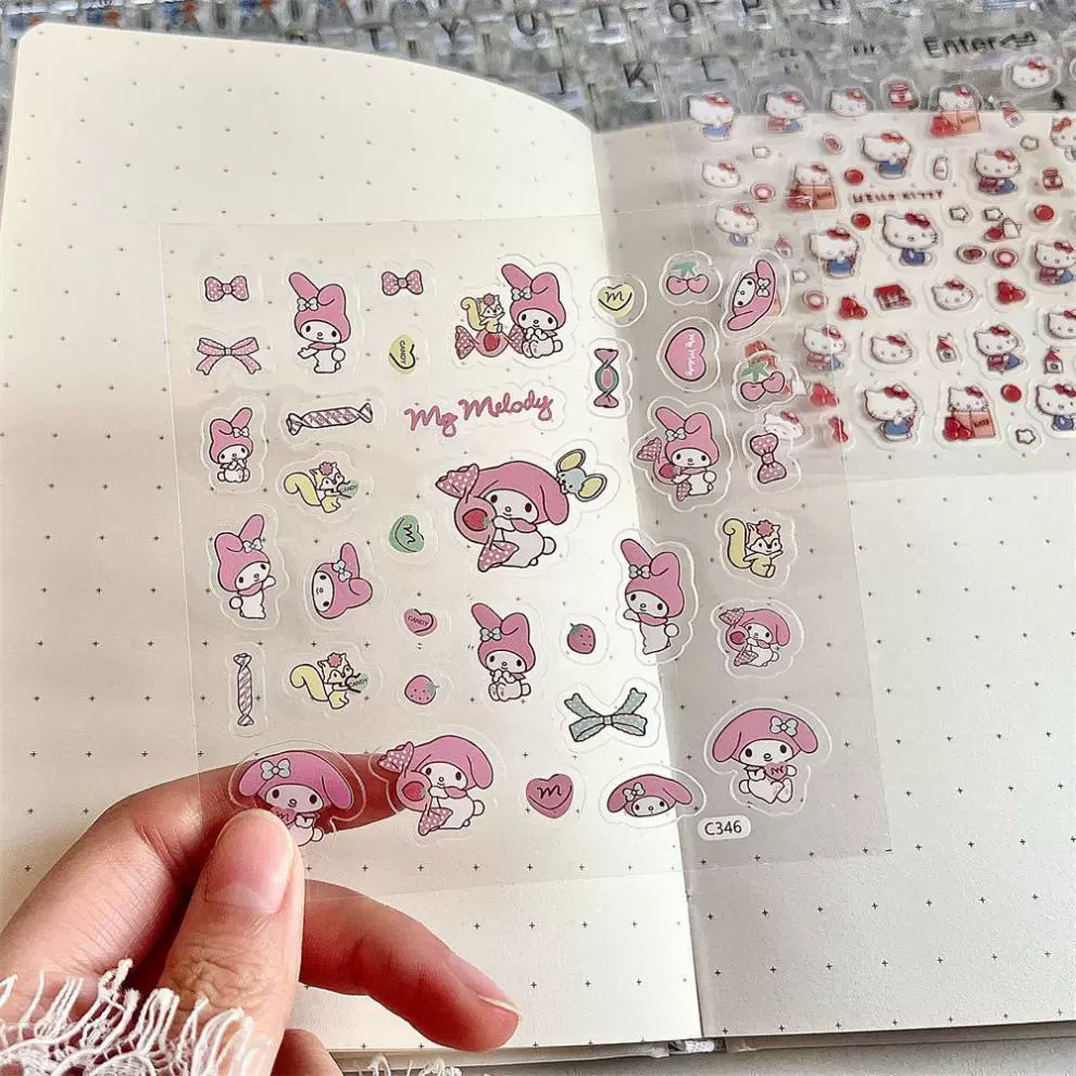 Японская мультипликационная прозрачная плоская наклейка diy смешанная ручная накладка для украшения водонепроницаемая наклейка Klomi материал наклейка