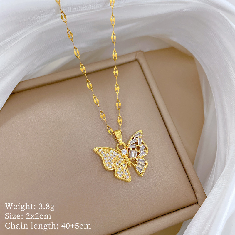 Set collana e orecchini farfalla gioielli stile elegante_voghion.com