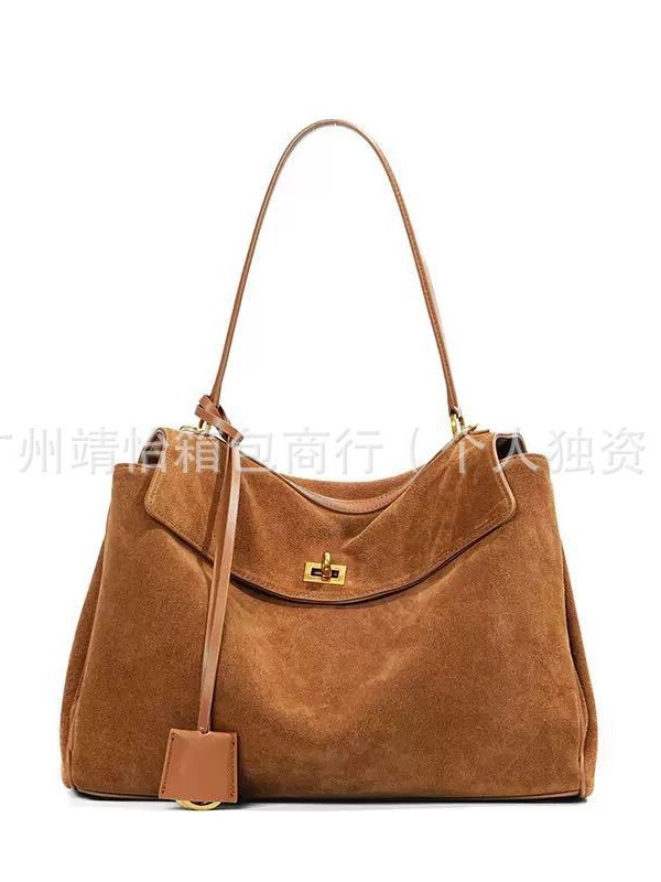 跨境女包新款麂皮rodeo磨砂托特包真皮腋下包手提斜挎包大容量女|undefined