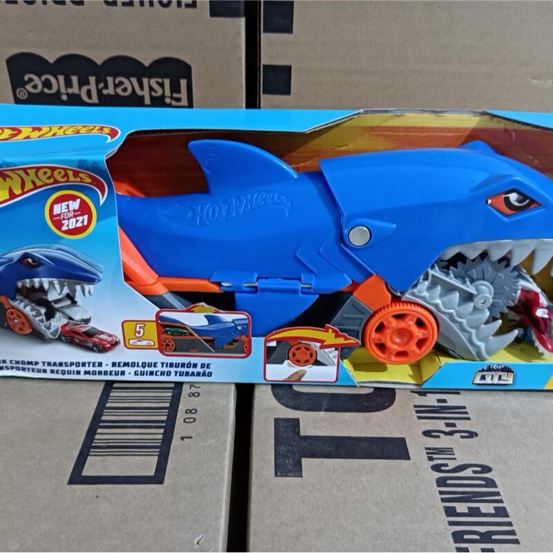 Fenghuolun City Hungry Shark Transport Vehicle Set Children's Toy Boy Alloy Car Track Storage Gift