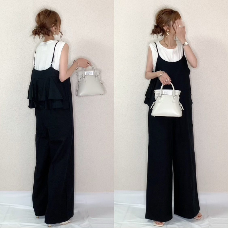 in stock 2024 Summer Japanese Style Simple Retro Slimming All-match Casual Wide-leg Strap Trousers Loose Jumpsuit