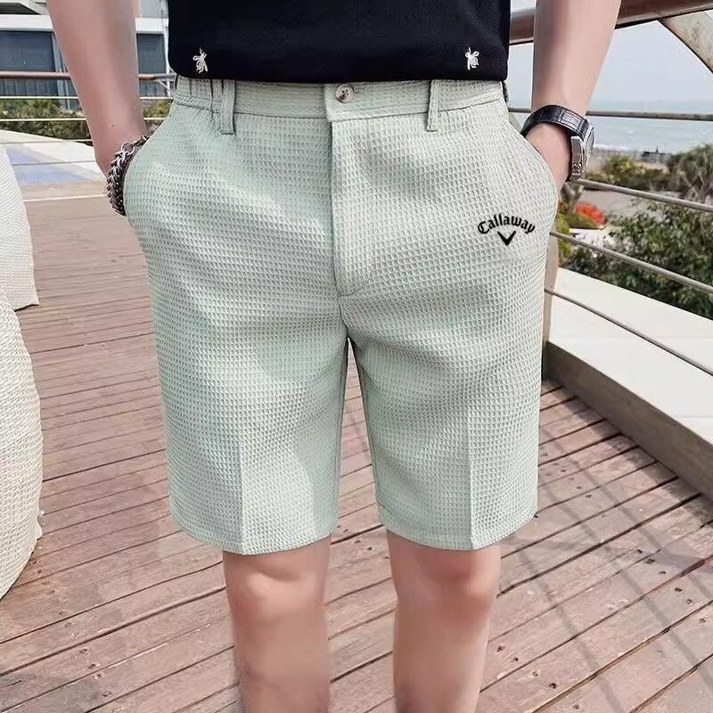 Men's golf shorts, lightweight, quick-drying, wrinkle-free, outdoor sports GOLF knee-length shorts, straight cut, stretchy and breathable Men's golf shorts, lightweight, quick-drying, wrinkle-free, outdoor sports GOLF knee-length shorts, straight cut, stretchy and breathable