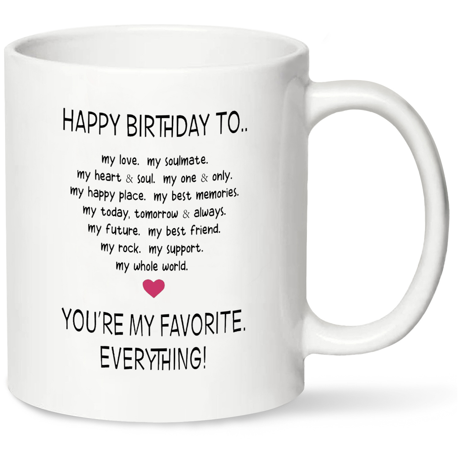 Creative Birthday Greeting Mug "YOUR MY FAVORITE" Ceramic Gift Cup_voghion.com