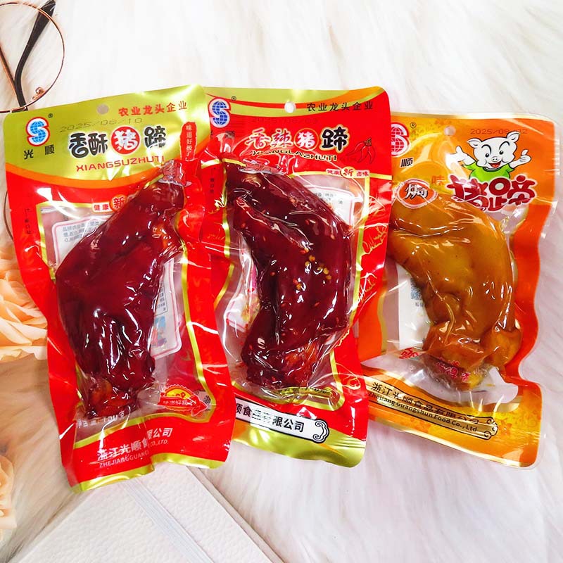 猪蹄150g开袋即食香辣猪脚肉类零食熟食真空卤味麻辣猪蹄现货