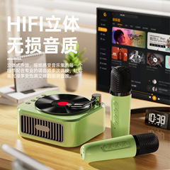 無線マイクマイク超小型高音質祝日プレゼント黒ゴムレコード機レトロ音響bluetoothスピーカー