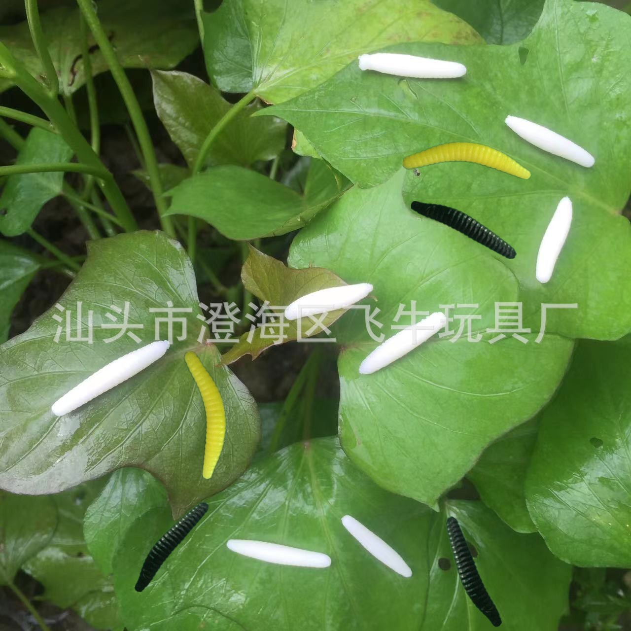 Plastic White Maggot Black Worm Yellow Worm Halloween Toy Gift Accessories TPR Soft Adhesive Simulation White Worm