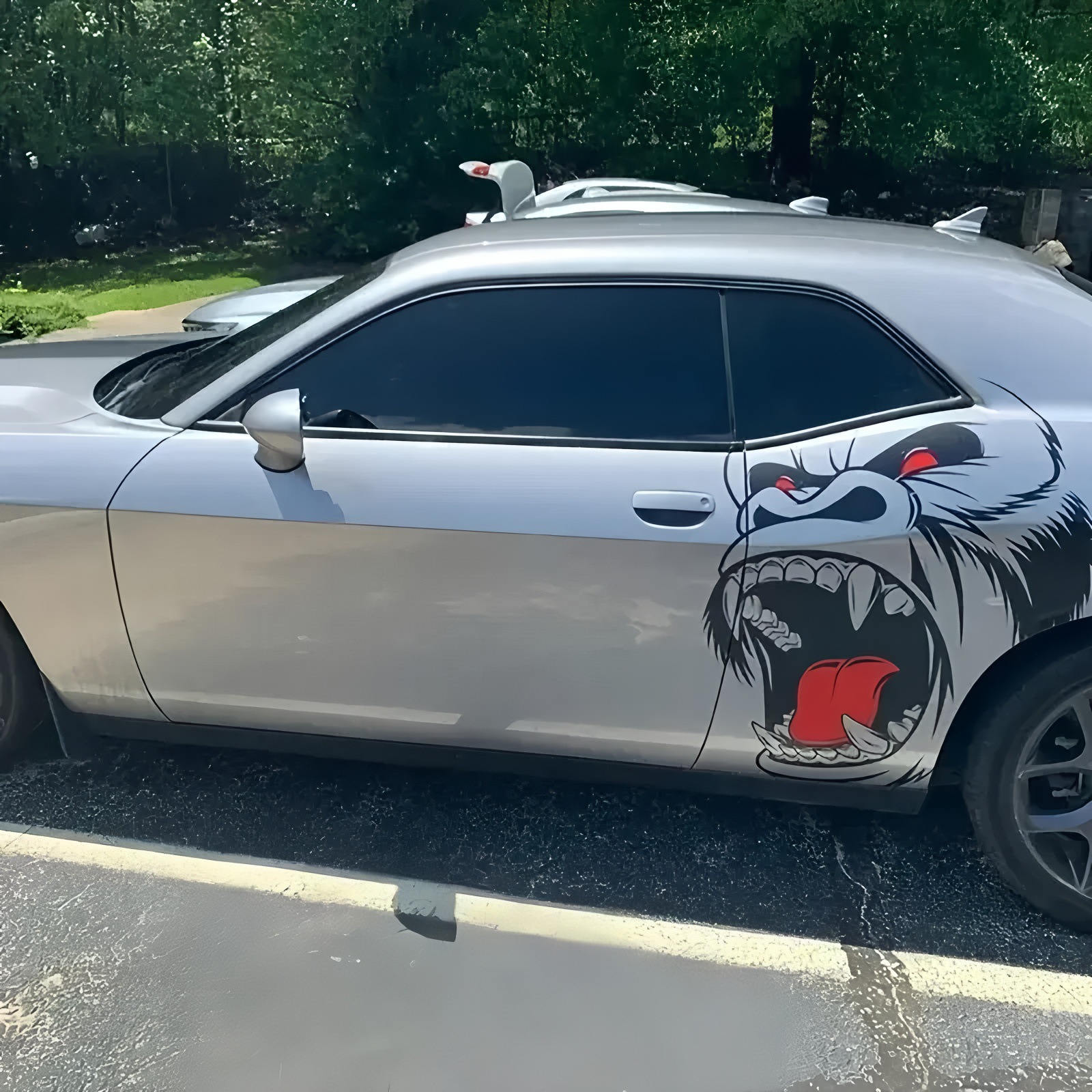 跨境TEMU希音新款大猩猩愤怒的野兽图案汽车印花个性汽车车身装饰