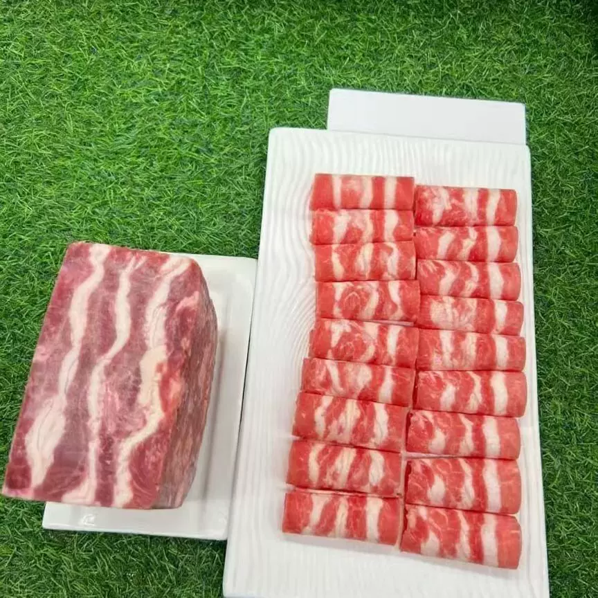 相间肥牛 火锅肥牛片烧烤牛肉卷 肥牛砖 牛肉砖3.57kg/条