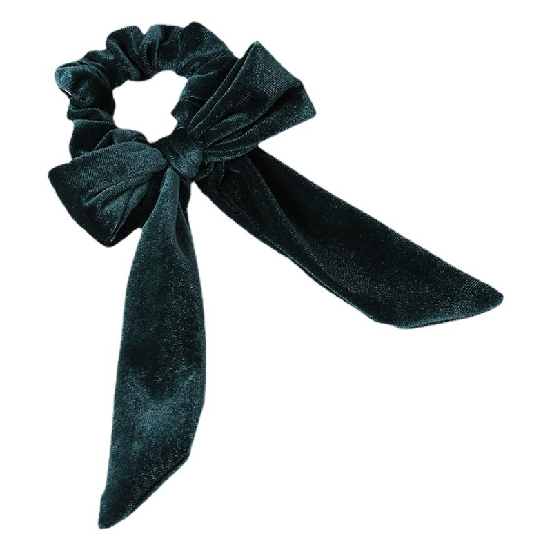 2022 европейский и американский золотой шелк корейский бархатный бант кольцо для волос аксессуары для волос модный простой тканевый головной убор цветок Иу оптовая продажа