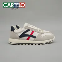 CARTELO/ Весенние белые кожаные кроссовки на платформе, универсальны под юбку, цвета зелёный/синий, размеры 35–40
