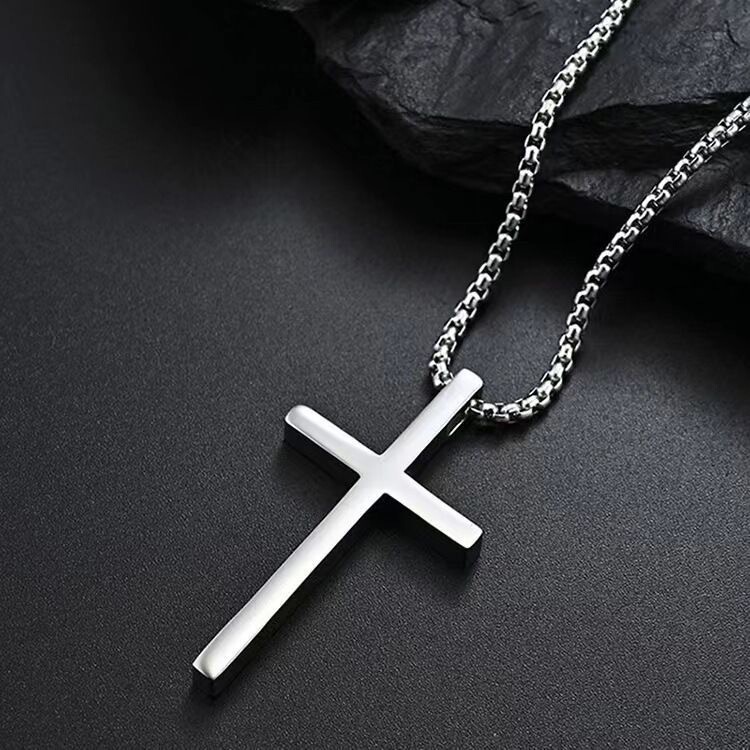 Gap Cross Necklace Men's Niche Design High-end Long Pendant Simple Fashionable Hip Hop Style Accessories