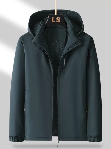 Men's cotton-padded hooded jacket, 2026 autumn/winter new style, outdoor windproof and warm jacket, unisex