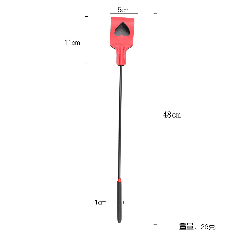 Leather Spanking Paddle with Rivets, Long Handle, Adult Sensory Play Tool — detail image 9