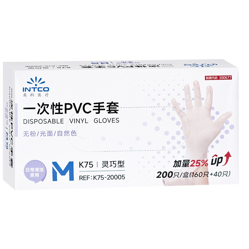 En stock Inco guantes desechables de PVC al por mayor 200 Unids calidad alimentaria catering cocina hornear limpieza del hogar a prueba agua
