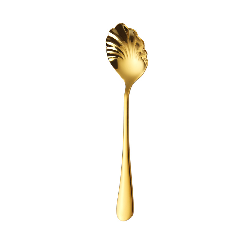 Cucchiaio in acciaio inox con design nido d'uccello per caffè_voghion.com