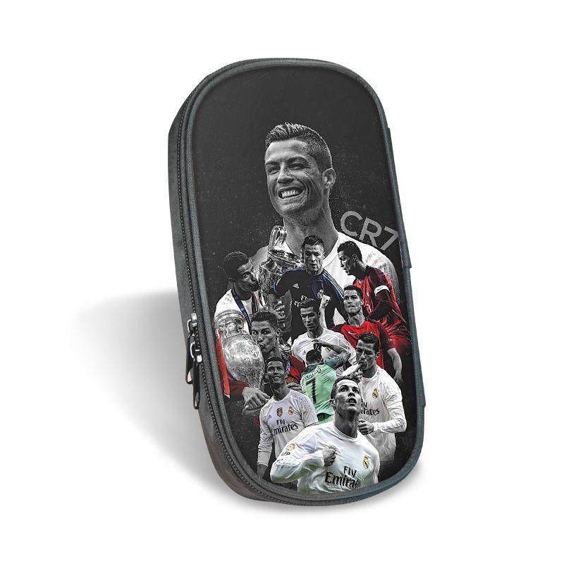 Estuche para lápices de lona Star Ronaldo para estudiantes de alto valor Estuche para papelería Messi Estuche para papelería multifuncional Estuche para lápices de gran capacidad
