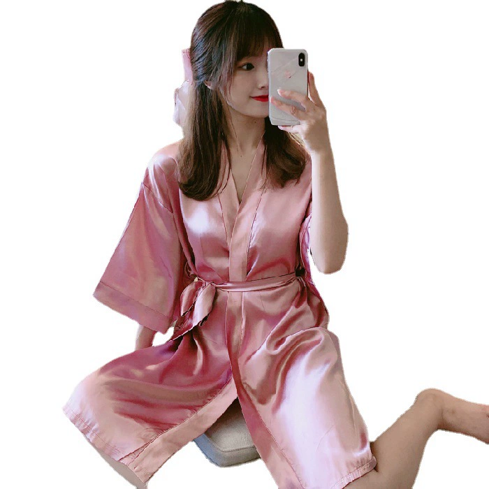 (Cross-border trading), summer bathrobe, silk pijama, for beauty salons