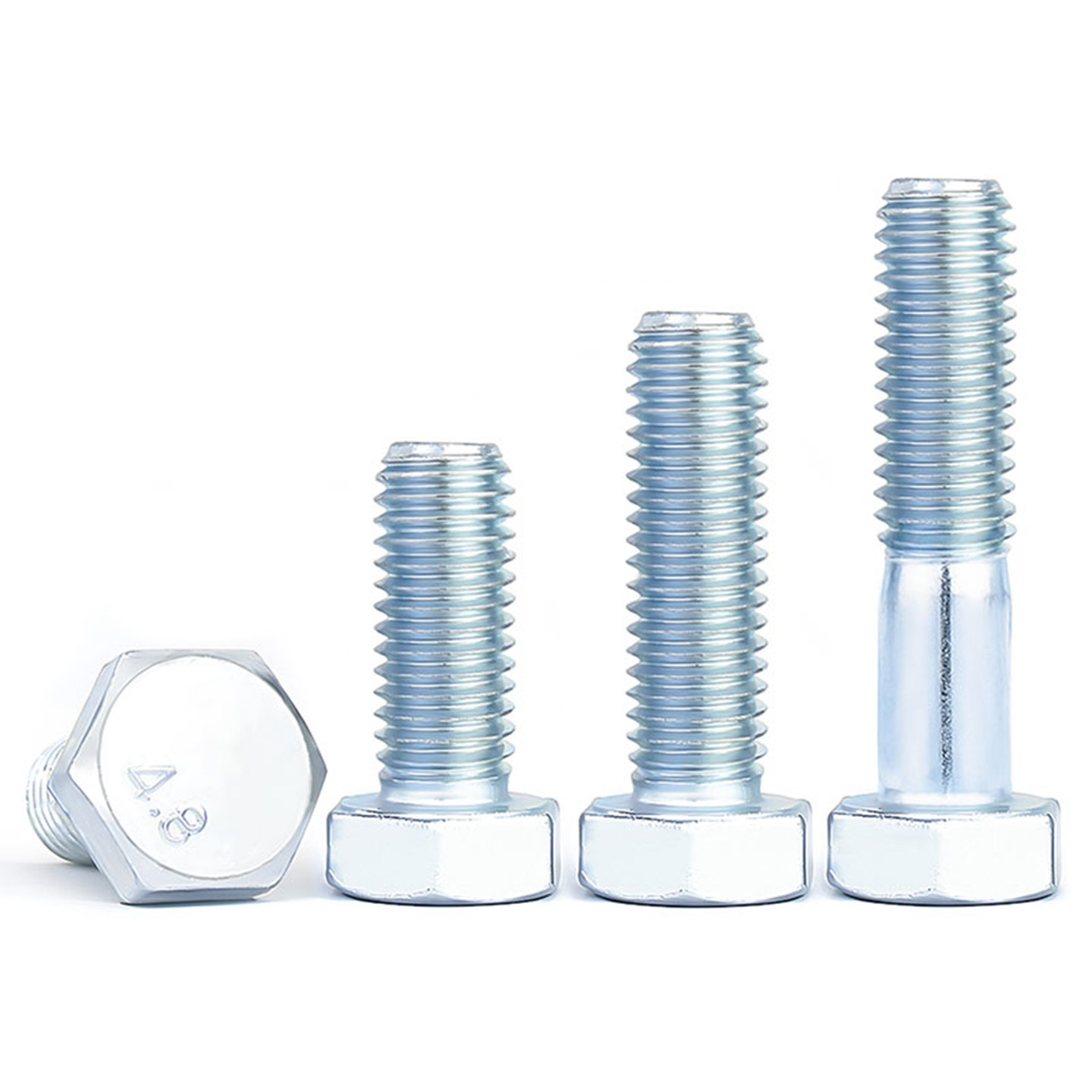 Jinchao 4.8-level galvanized hexagonal screw bolt with extended screw M6M8M10M12M14M16M18
