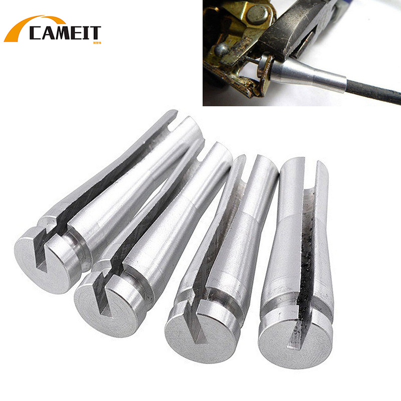 Kit de reparación de cables para cerradura de puerta trasera de cabina de aluminio para automóvil, 4 piezas, cable de puerta, conector de cable de tracción, adecuado para Ford