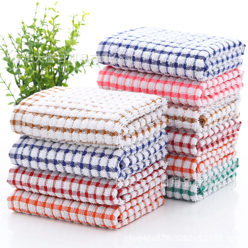 Cross-Border Amazon Tea Towel Plaid 42X62Cm Small Towel Yarn-Dyed Jacquard Kitchen Export Hand Towel Cross-Border Amazon Tea Towel Plaid 42X62Cm Small Towel Yarn-Dyed Jacquard Kitchen Export Hand Towel