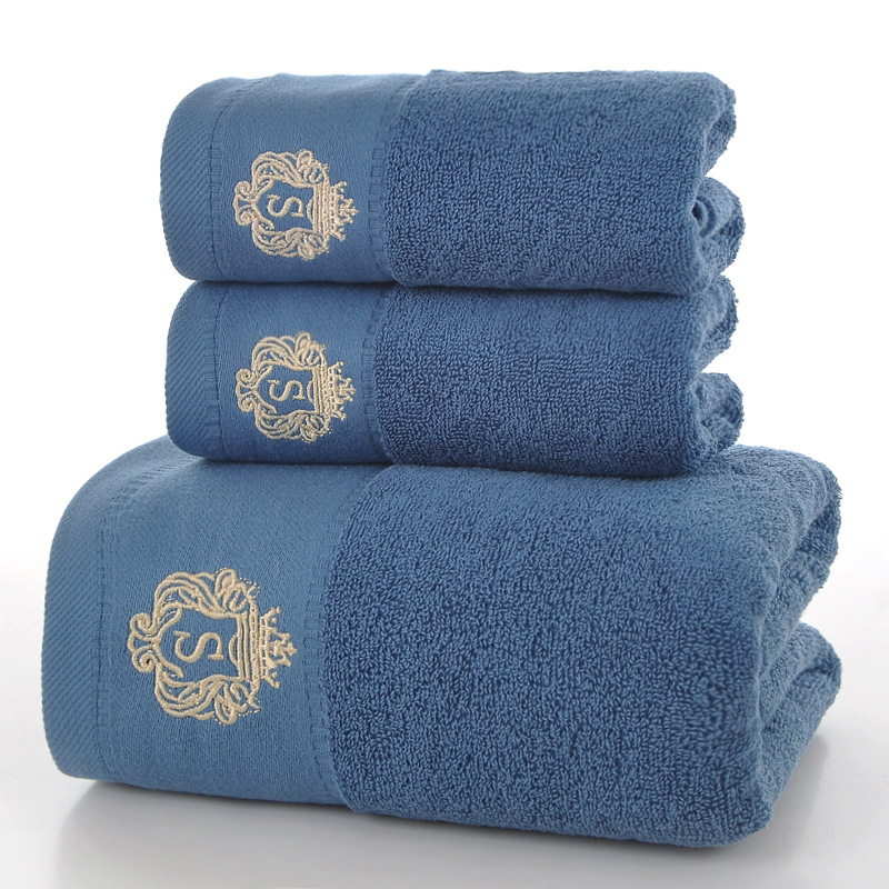 Cotton Towel Bath Towel Three-Piece Gift Set Adult's Extras Absorbent No-Lose Household Cotton Towel suit