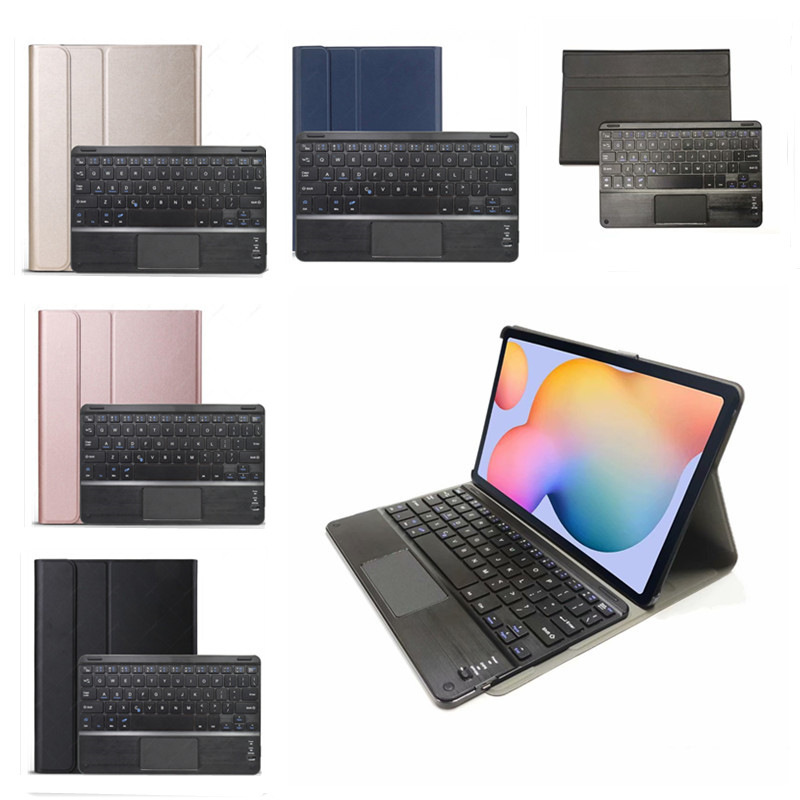 For Samsung series Touch Bluetooth keyboard shell T307 flat pen slot protective cover T970 split keyboard leather case