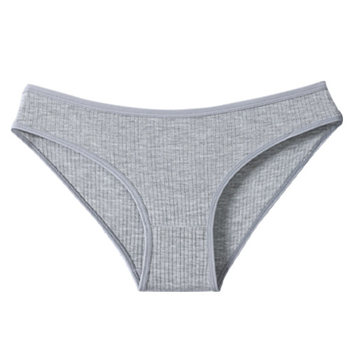 Sexy ribbed underwear for women, European and American women's underwear, sports pure cotton low-rise women's triangle shorts