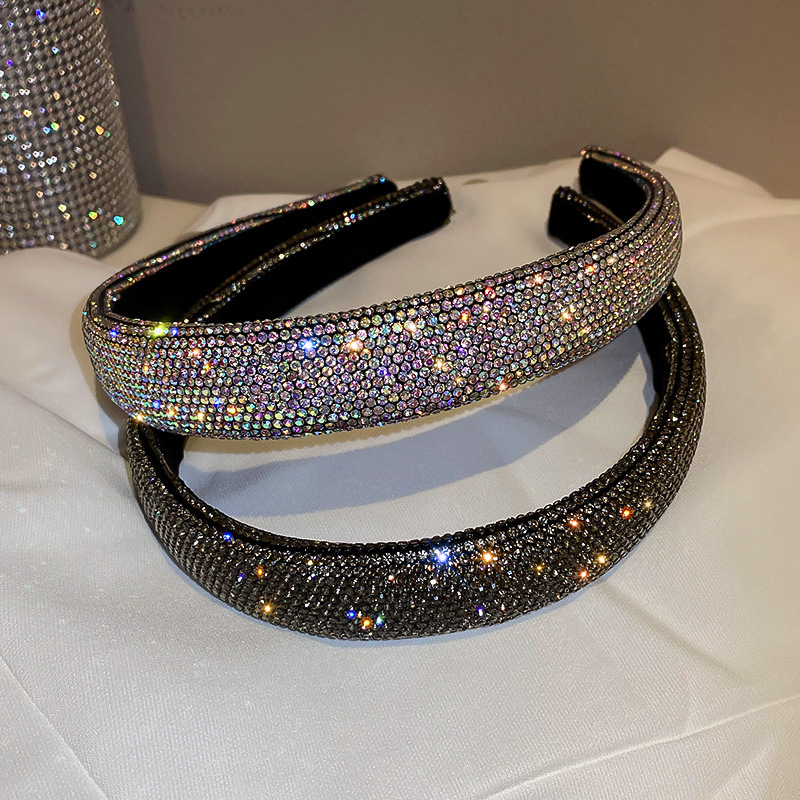 Plně super třpytivý temperamentní všestranný barevný diamantový lisovaný pásek jednoduchý a personalizovaný módní síťový červený_voghion.com