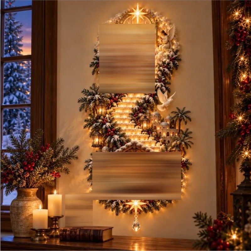 Decoración de Pared Luminosa del Nacimiento de Acrílico para Navidad