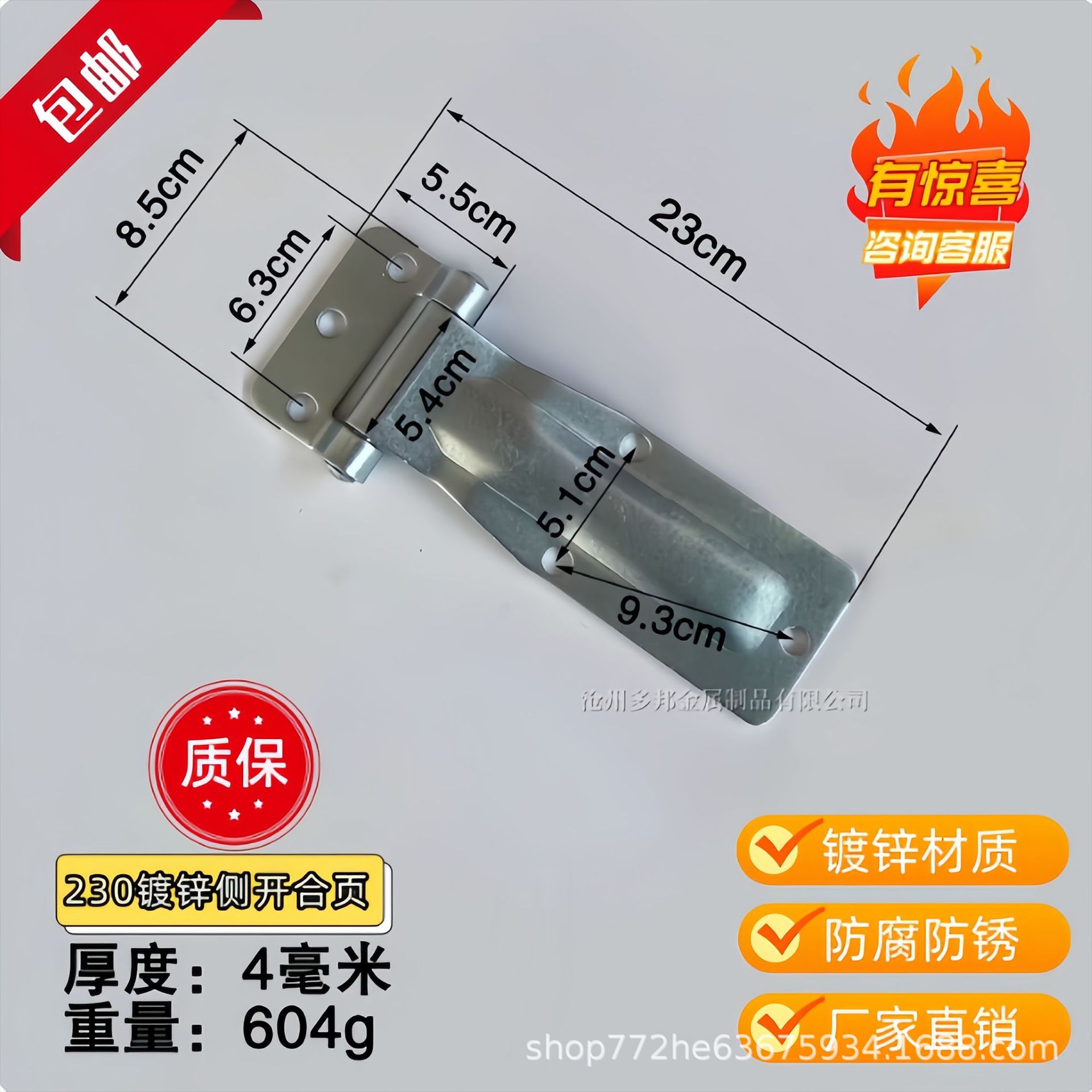 Lengcangche – Digər kuzov və aksesuarlar Accessories, Container Lock - 230-galvanized-side-opening-hinge