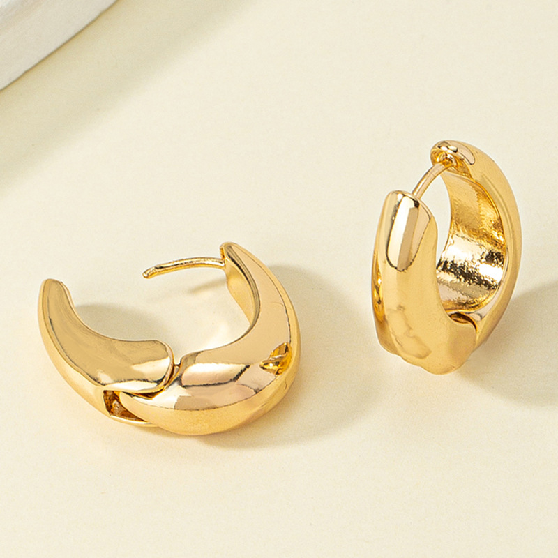 1 Pair Simple Style Geometric Alloy Plating Womenu0027S Earrings