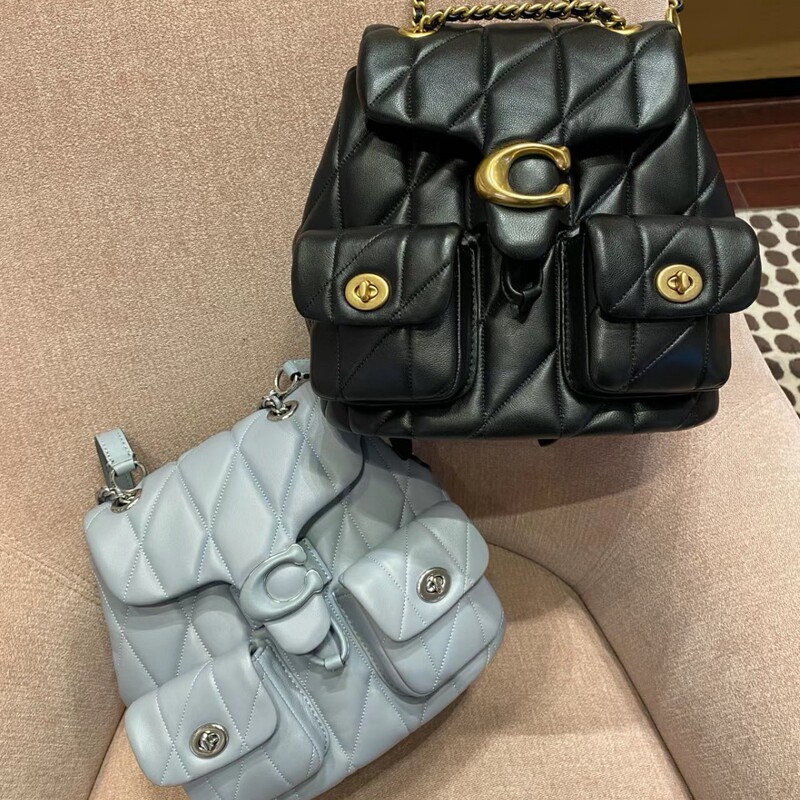 Tabby Small Fragrant Style Backpack with Stitched Drawstring Lambskin Pattern Backpack Single Shoulder Crossbody Bag Riya21 Commuter