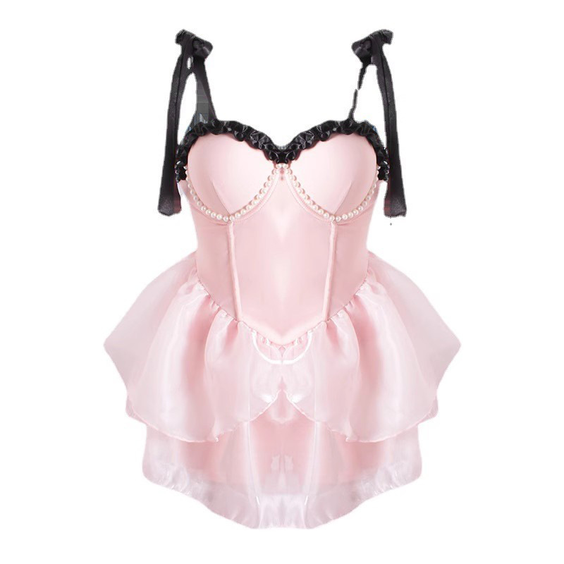 Dulce pequeño trajes de baño de viento de fragancia chicas calientes rosa rosa rosa baldaño sexy balneario trajes de baño al por mayor