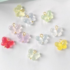 夏の清冷感瑠璃蝶古風ペンダントdiyキーホルダーピアスアクセサリーヘアピンアクセサリー材料卸売り