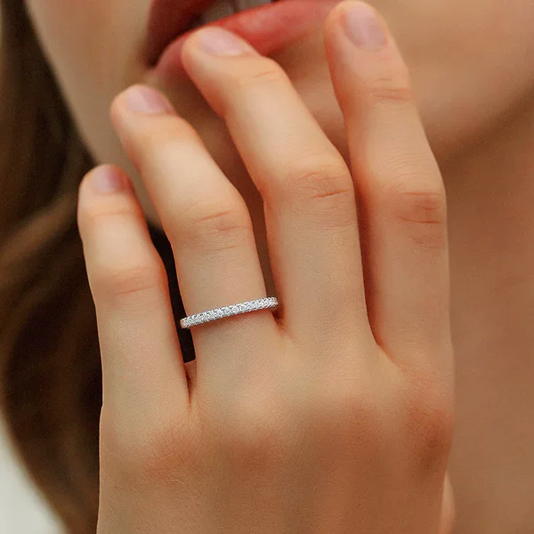 European and American Hot-Selling Zircon Ring Ins Women's Fashion Design 18K Gold-Plated Ring Pair Ring Jewelry Rings