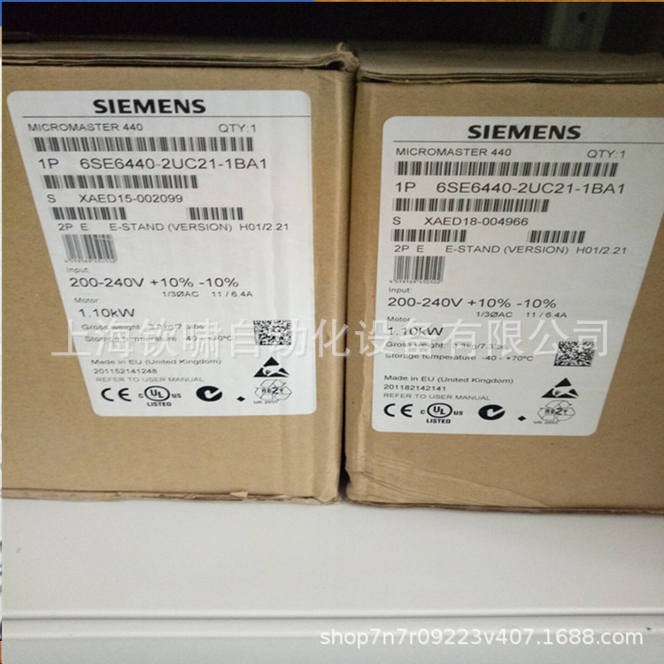 6SE6440-2UC21-1BA1西门子S7-300变频器mm440型号内置滤波器