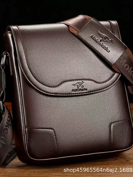 Men's Casual Shoulder Bag Business Crossbody Bag Vertical Backpack Korean Style Large Capacity Travel Bag Fashionable Satchel 1807