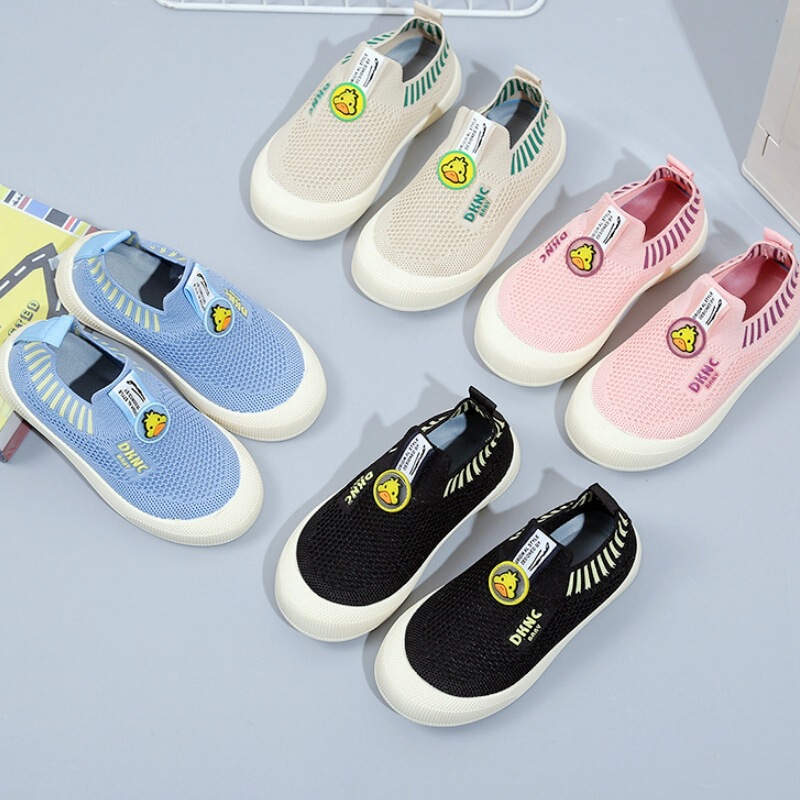 2025 children's shoes spring new boys and girls breathable fly woven mesh shoes non-slip soft bottom casual shoes sneaker