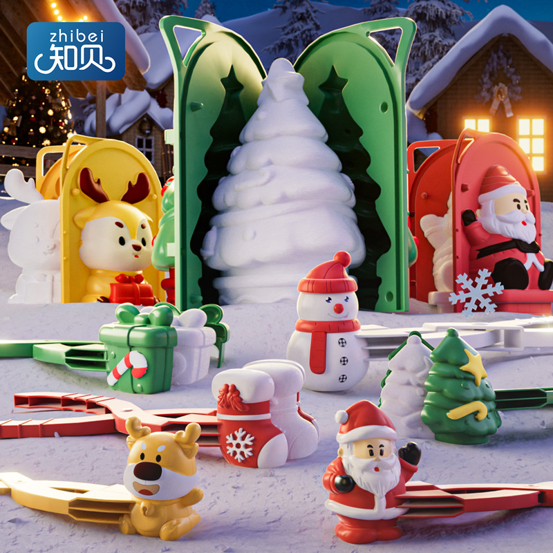 New Kidsren's Snowball Clip Snowball Fight Toy Snow Clip Christmas Snowball Clip Artifact Snowman Snow Play Tool