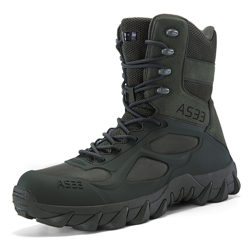 Nuevo fabricante de botas tácticas de la escuela secundaria ventilada ayuda botas al aire libre zapatos de hombre botas de campaña del desierto botas de montaña botas